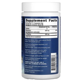 Natural Vitality Calm Mind Magnesium L-Theanine Drink Mix Honey Vanilla 168g 6oz, 1 piece / 네츄럴바이탈리티 캄 마인드 마그네슘 l-테아닌 드링크 믹스 꿀 바닐라 168g 6oz, 1개