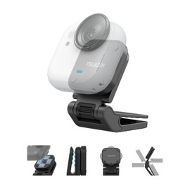 TELESIN Inta360 GO Ultra Multifunctional Hat Clip Backpack Clip Magnetic Adsorption Quick Release Mount 360° Adjustable Angle POV Photography Magnetic Suction Base Compact Lightweight Portable Hat Collar Backpack Clip Metal Surface Mount for Insta360 GO 