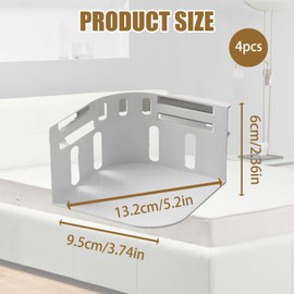 Bed Sheet Holder, Sheet Holders for Bedding, Fitted Sheet Clips with Lock Strips, 4PCS Bedsheet Grippers for Keep Sheet in Place, Easy Installation Bedroom Bedding Accessories(White)