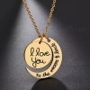 K&H Collar Y Dije I Love You Acero Inoxidable Regalo