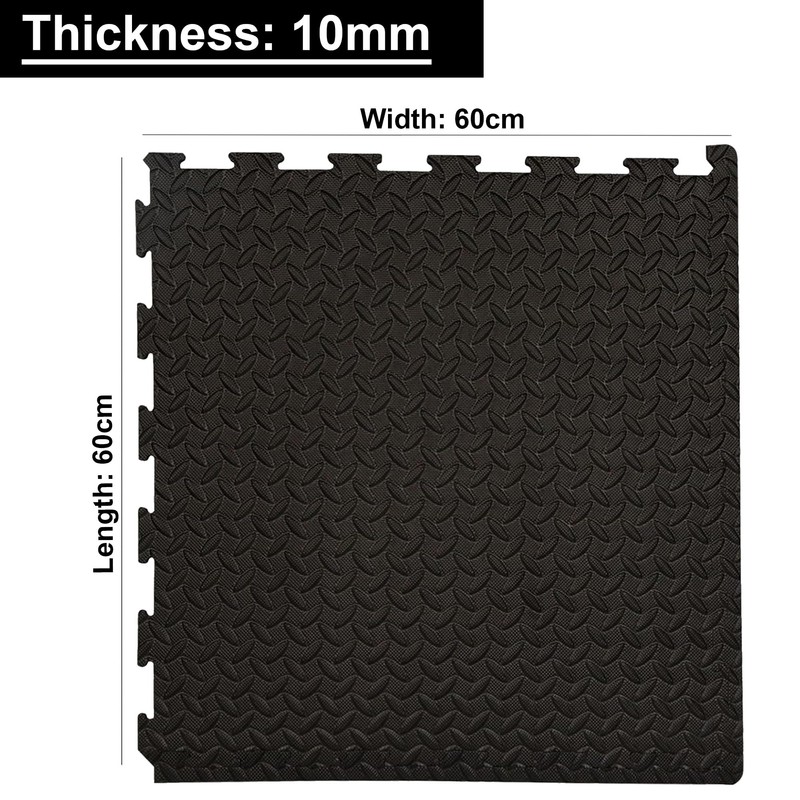 SAFRI Soft Interlocking Floor Mats EVA Foam-Rubber Non Slip Tiles