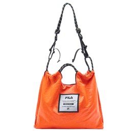 Fila Tote Bag, 2-Way Shoulder Bag, Paracord Handle, Nylon Bag, Lightweight, Large Capacity, Lightweight, Sea Bag, Picnic Bag, Travel Bag, Summer Bag, Colorful Bag, orange
