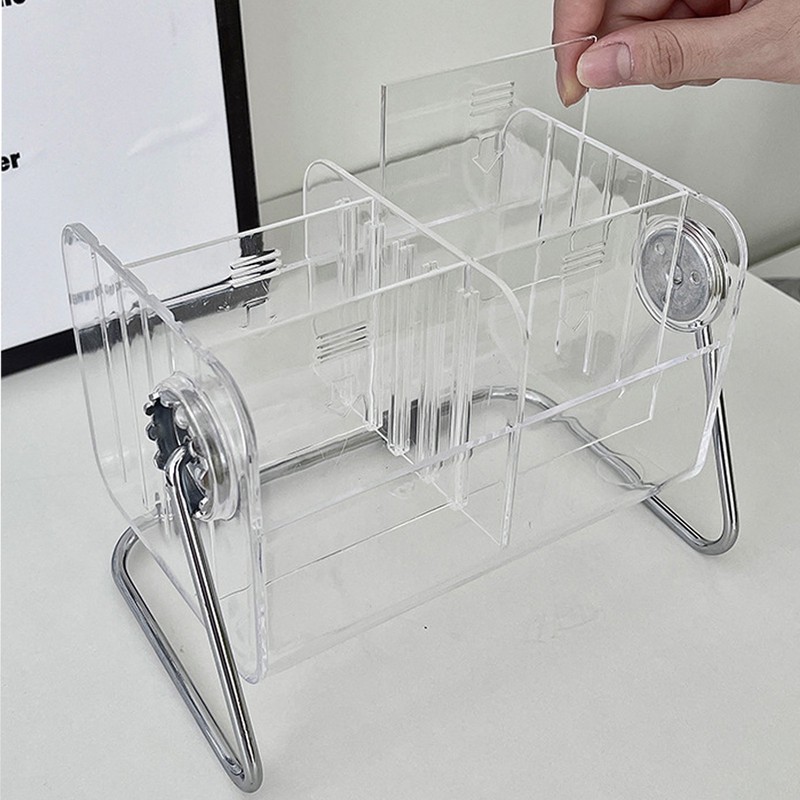 Rotating Clear Acrylic Desk Organizer for Office Supplies Desk Accessories