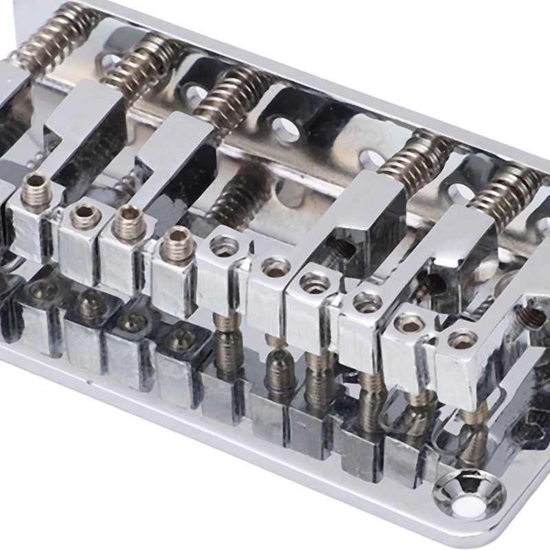 6 String Metal Bridge Replacement Adjustable Saddle Bridge Stringed Instrument