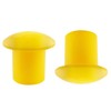 JCBIZ 12pcs Plastic Reinforced Protective Cap Yellow Safety Mushroom Survey