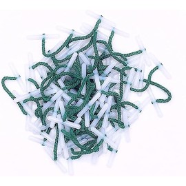 Paper Sense | 100 X 25mm Treasury Tags | Green String Tag | Plastic Ends | Paper Binders Stationery Binder Fasteners Document Ties | Office Fasteners (51mm, millimeters)