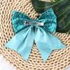 Green Glitter Hair Bow Clip Sequin Bow Hair Clips for