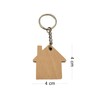 Wooden Key Ring - Little Home Shape Wood Keyring Keychain