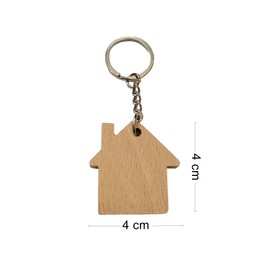 Wooden Key Ring - Little Home Shape Wood Keyring Keychain Car Keys House