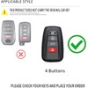 Funda para llave inteligente de 4 botones para Toyota Camry