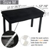 SINOSSO Soft Velvet2-Person Piano Bench Cover, (27.5"- 36.5") Lx (12"-
