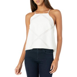 Milly Women's Diamond Fil Coupe Trapeze Camisole Tank, White, Petite