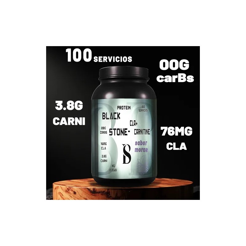 Cla + Carnitina 1kg Black Stone 100 Servicios Pre Entreno
