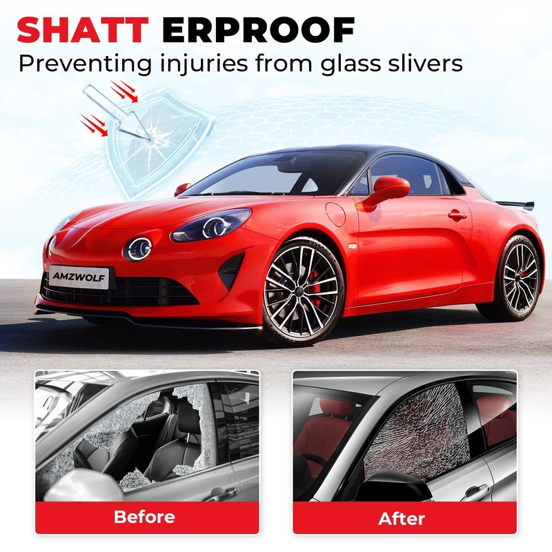 Amzwolf 15% VLT Ceramic Car Window Tint Film (20In x