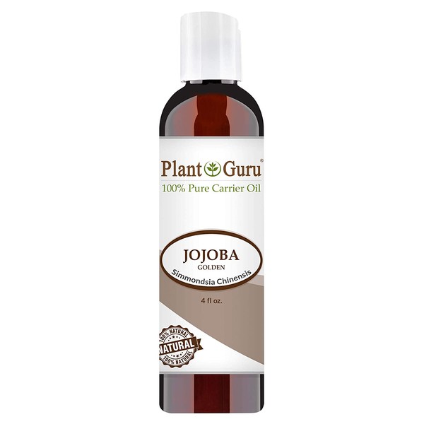 Jojoba Oil 4 oz Cold Pressed Carrier 100% Pure Natural For Skin, Body, Face, and Hair Growth Moisturizer. Great For Creams, Lotions, Lip balm and Soap Making