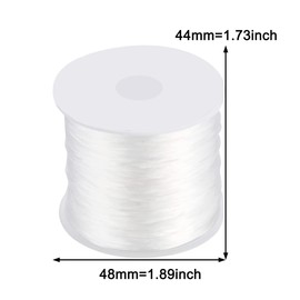 GraceAngie1 Reel 0.5mm Strong Stretchy Elastic String Cord Thread for DIY Bracelet Necklace Jewelry (50 Meter Each Reel Roll) - White