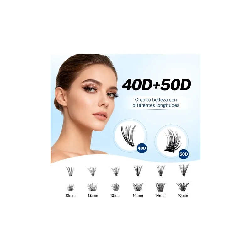 Maquillaje Extensión Kit De Pestañas Diy Naturales Cherimoya
