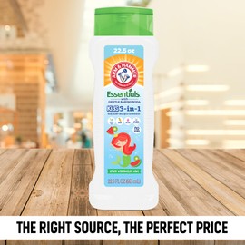 Arm & Hammer Essentials 3-in-1 Kids Watermelon Kiwi Shampoo, Conditioner and Non-Toxic Body Wash - 22.5oz