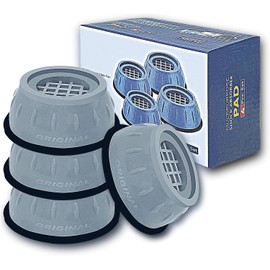 HomeVibes Noise Cancelling, Shock Absorbing Washing Machine Support, Noise Reducing Anti Slip Anti Vibration Rubber Anti-Walk Dryer Washer Vibration Feet Pads, Washing Machine Stabilizer (4)