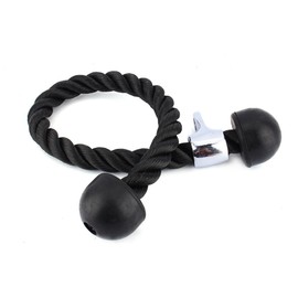 Triceps Fitness Training Rope, Triceps Rope Handle for Training Machine, Braided Nylon Triceps Pull Rope, Fitness Equipment with Non-Slip Grip for Home or Gym, 70cm, Black