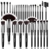 Solve Juego Brochas Maquillaje Piezas Pinceles Profesionales Mango Madera Base