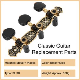 Vintage String Tuners acoustic guitar tuning peg Acoustic Guitar 1:18 Tuners Tuning Keys Pegs With 2Pcs Machine Heads Replacement Parts For Your Classic Guitar for Guitarists(3L 3R) Tuning Pegs