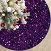 Purple Christmas Tree Skirts 21 Inch Xmas Tree Collar with