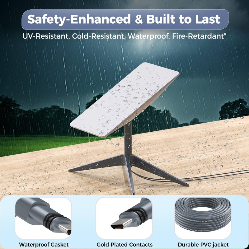 Ablian for Starlink Gen 2 Cable 50FT, Waterproof Replacement Cable