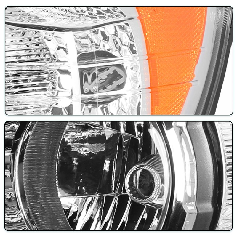 TUSDAR Fits For 2012-2016 Chevy Sonic Halogen Headlights Replacement Chrome