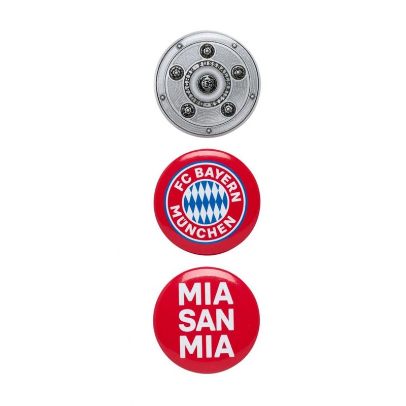 FC Bayern München Button Set of 3 – Logo +