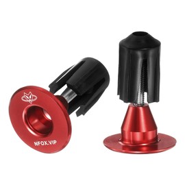 sourcing map Bar End Plugs 6061 Aluminum Handlebar End Caps Bike Plugs 0.7oz Expanding Locking for MTB Road BMX Fixed Gear Bike, Red