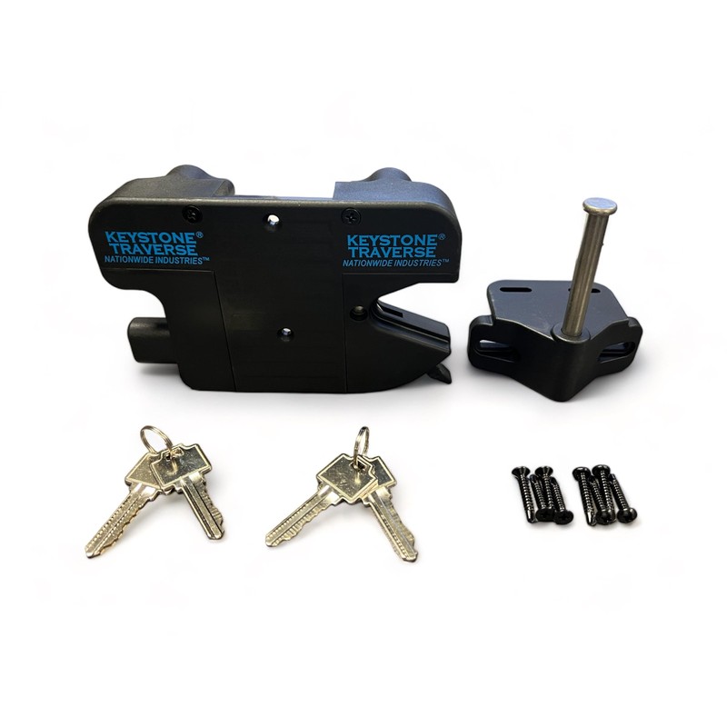 Nationwide Industries Traverse Gate Latch for 2"" Posts, Black