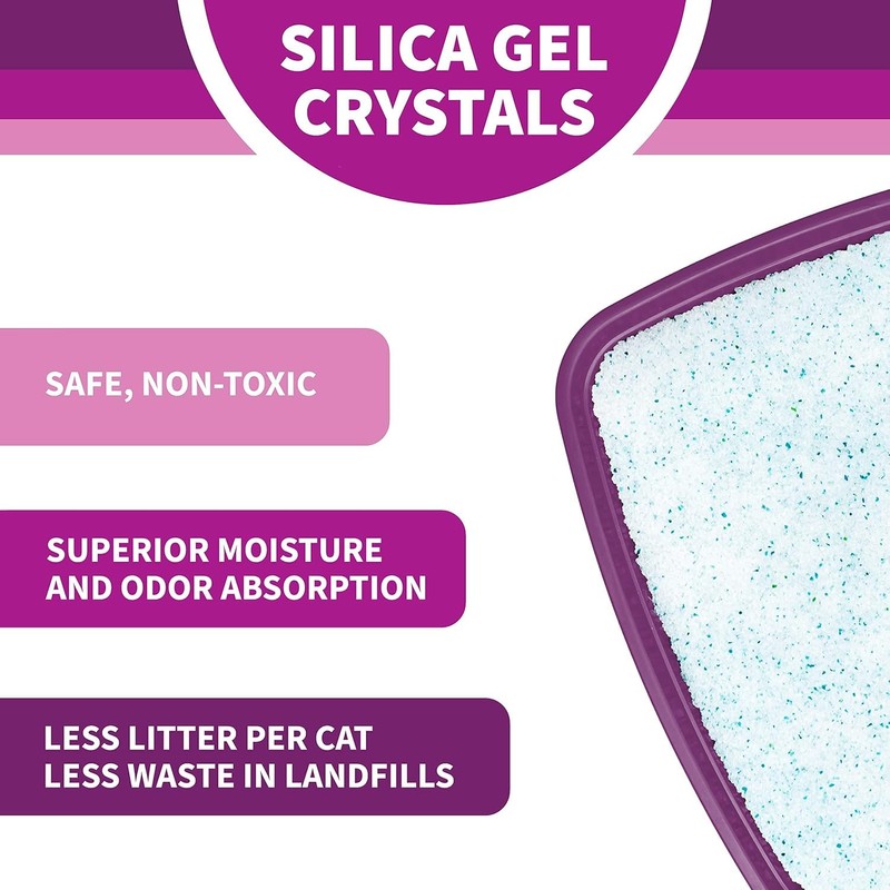 Litter Pearls Micro Crystals Unscented Non-Clumping Crystal Cat Litter with