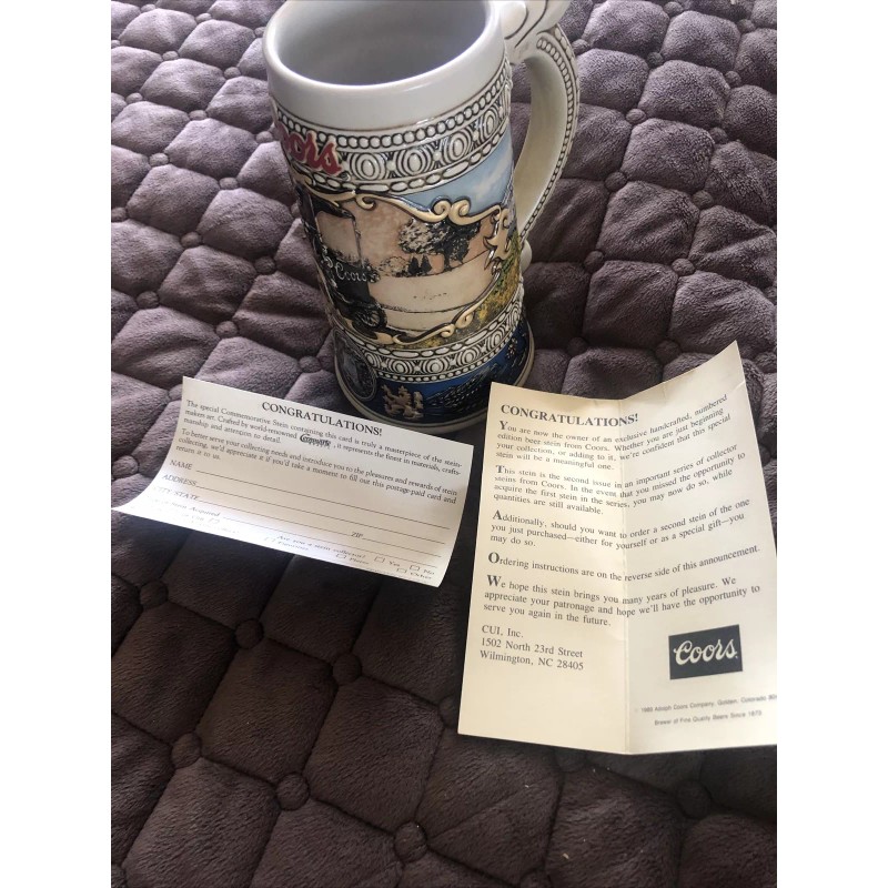 Adolph Coors New Vintage Adolph Coors 1989 Edition Beer Stein
