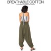2 in 1 Cotton Harem Trouser or Bandeau Jumpsuit Khaki