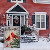 Winter Cardinal Bird Garden Flag 12x18 Double Sided Christmas Banners