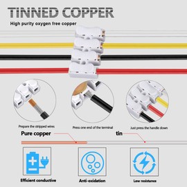 LEADTOPS 15.24 M 22 Gauge 22/4 4 Core Electric Wire 4-Pin Cable 4 x 0.3 mm² for LED Light, Automobile, Boat, Equitment