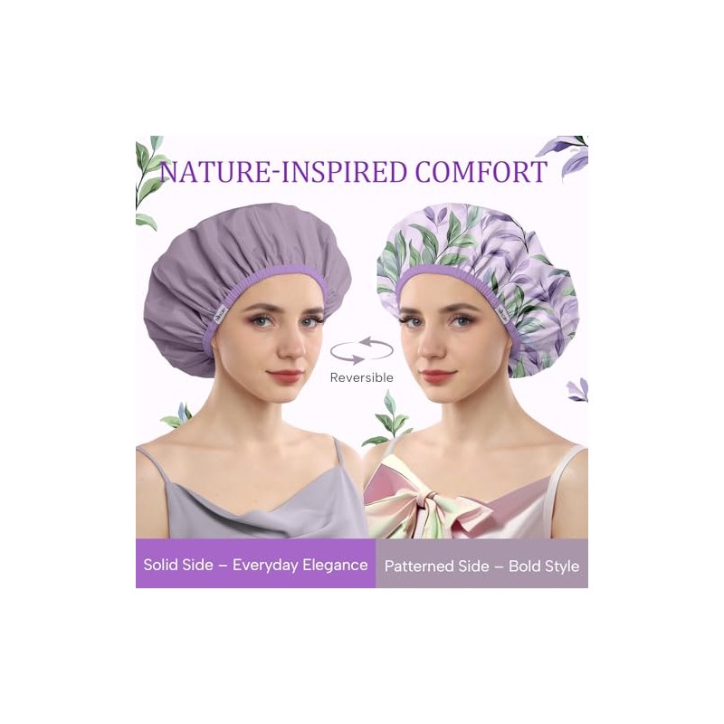 Years calm Gorro de ducha reutilizable e impermeable para mujer,