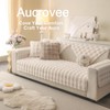 Aucrovee Soft Plush Faux Fur Couch Cover, Thick Warm Fuzzy