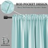 DONREN 54 Inch Length Aqua Blackout Curtains for Bedroom -