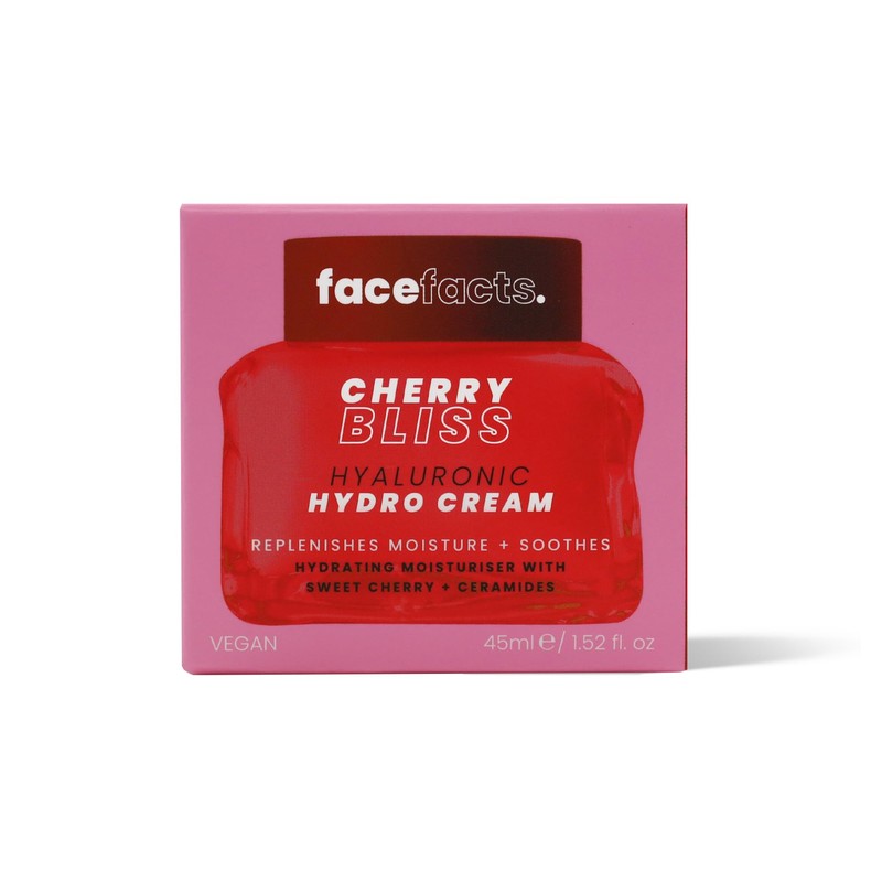 Face Facts Cherry Bliss Hyaluronic Hydro Cream with 5 ceramides,