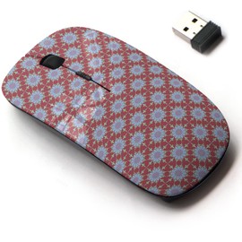 2.4G Wireless Mouse with Cute Pattern Design for All Laptops and Desktops with Nano Receiver - Floral