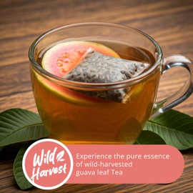 Akshit 150 Guava Leaf Tea Bags, Pure Natural Guava Leaves Tea, Te De Hojas de Guayaba, Herbal Guava Leaf Tea, Non-GMO, Caffeine Free, Sugar Free.