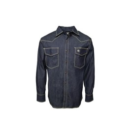 Western Welder Outfitting - Welding Shirt Western Style | Light Weight Tripled-Stitched Welding Shirts, Relaxed Fit, Non FR (XXXL, Denim)