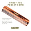 KENT Kent Handmade Coarse/Fine Toothed Styling Pocket Comb, Length-11.2 cm