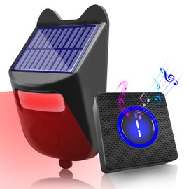 Solar Driveway Alarms Wireless Outside Weatherproof Motion Detector & Sensor for 1000ft Long Range - No Need Replace Batteries Security Driveway Alert System - Monitor & Protect Outside Property