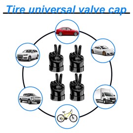 Osilly Car Tire Valve Stem Caps, 4PCS Leak-Proof Vehicle Wheel Tire Valve Cover, Automotive Tire Air Caps Protection Covers Accessories, Universal for Trucks Motorcycles Bikes (StyleC)