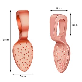 400 Pieces Spoon Glue on Bails Pendants Oval Jewelry Glue on Earring Bails Pendants Small Spoon Bail Earring Charms for Jewelry Crafts Making Supplies,15 x 5 mm, 5 Colors