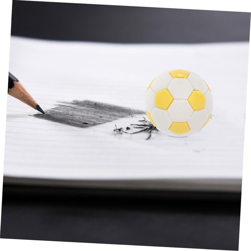 INOOMP 12 Pcs 3D Soccer Eraser Cute Design for School