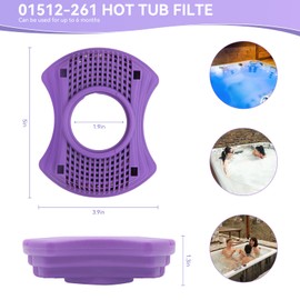 DONJOP Lasts 6 Months for Dimension One Spa Filter,01512-261 for Vision Cartridge Dimension One Spa,Purple 1 Pack